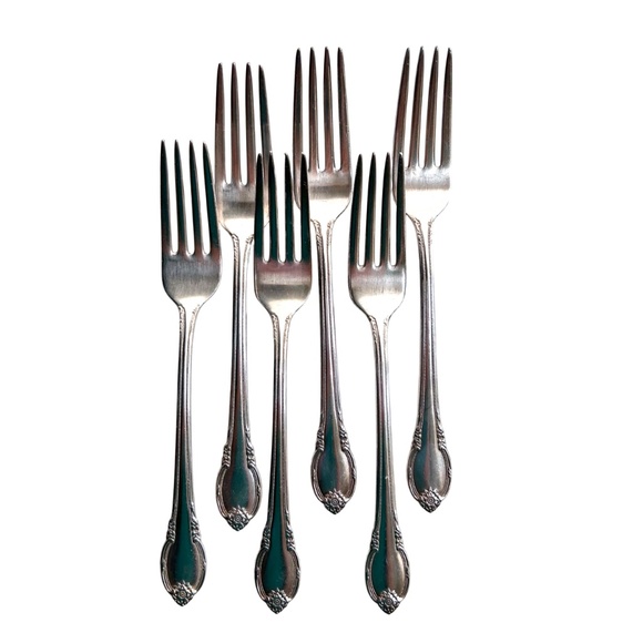 Set of 6 Dinner Forks 1847 Rogers Bros. Silverplate Remembrance - Picture 1 of 5